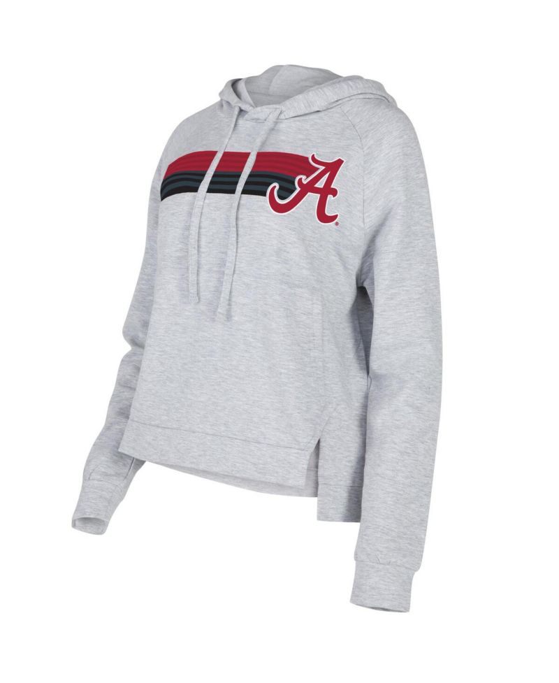 Women's Gray Alabama Crimson Tide Cedar Tri-Blend Raglan Pullover Hoodie