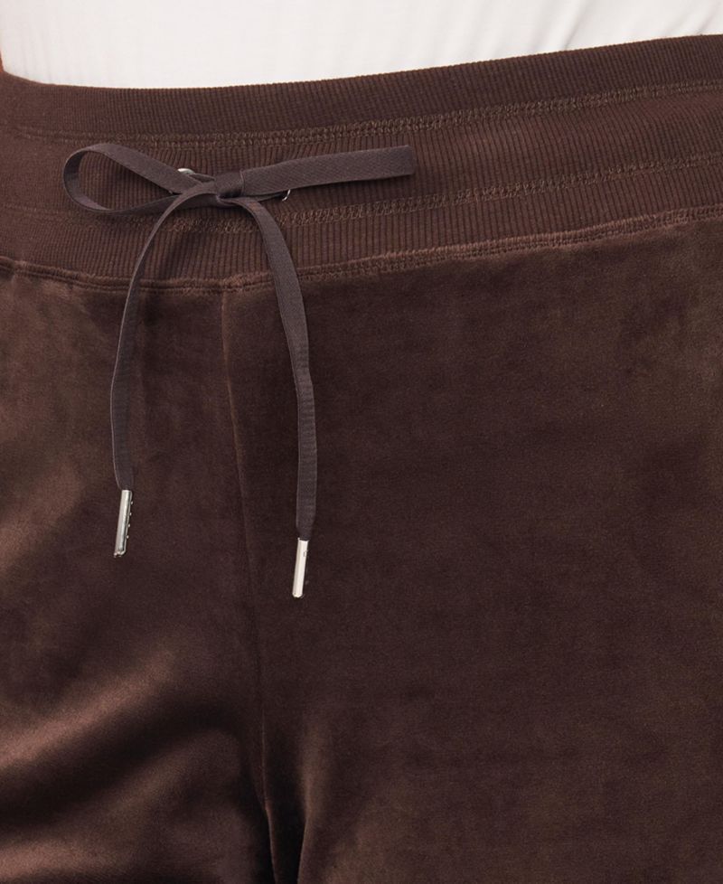 Plus Size Velour Drawstring-Waist Straight-Leg Pants