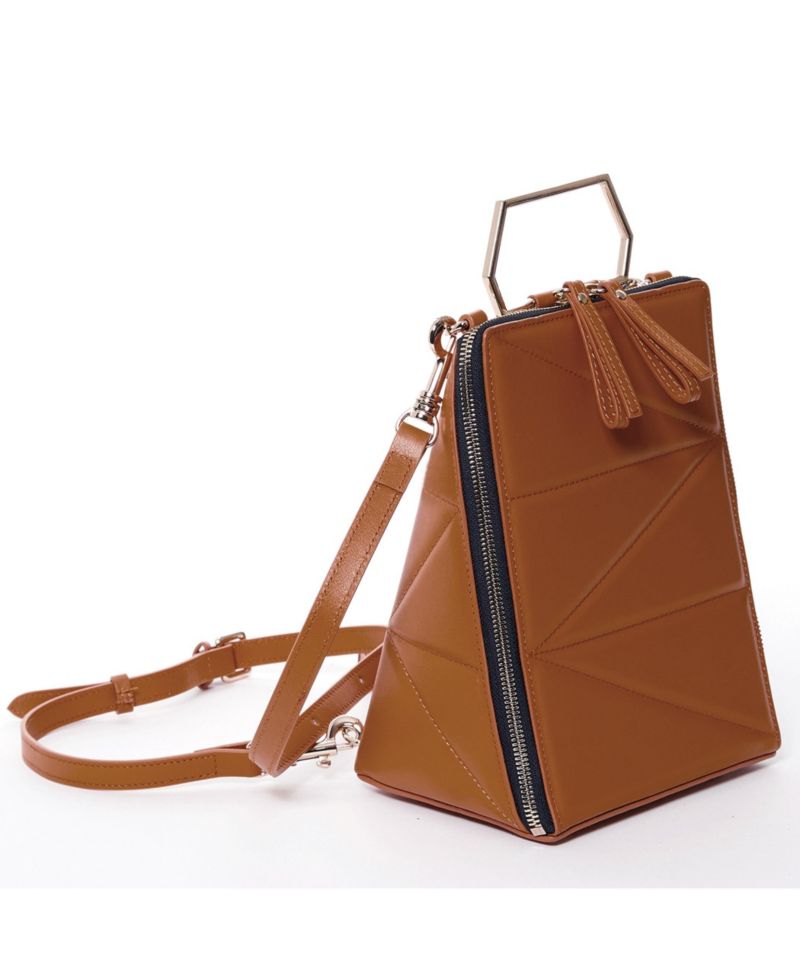 Leather Convertible Backpack Purse Crossbody Bag with Gold Handle