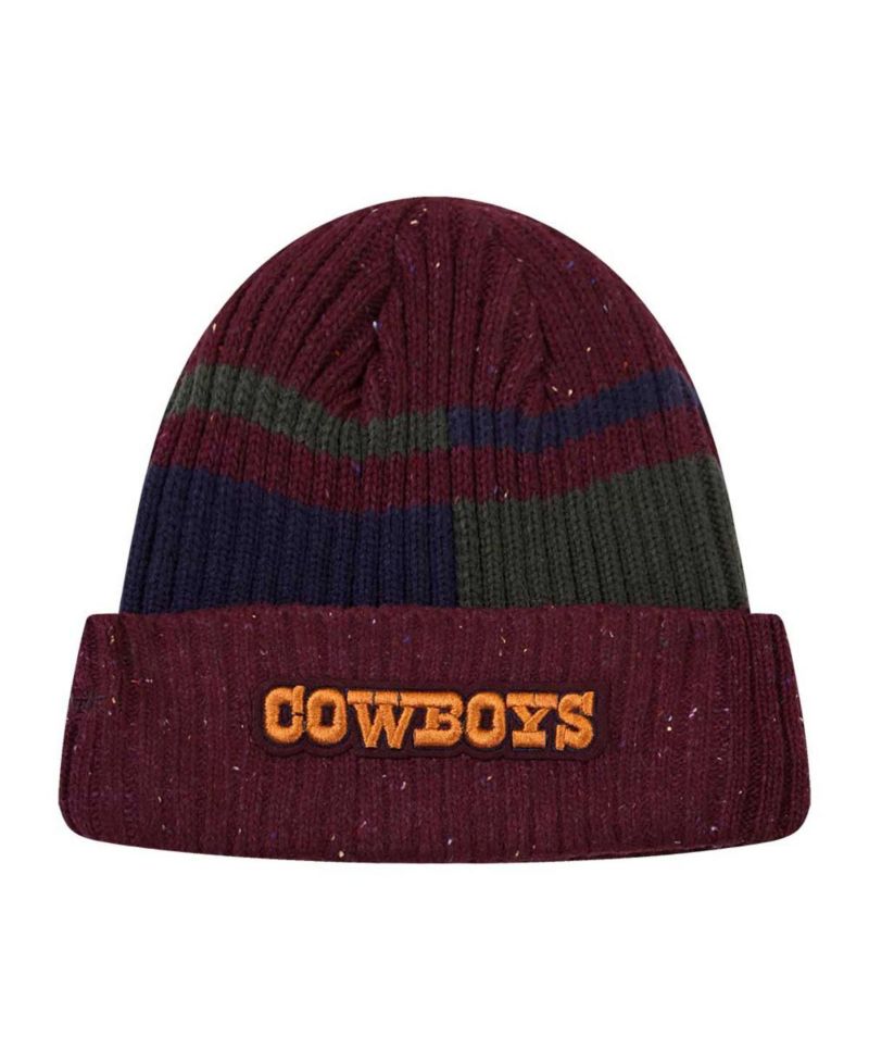 Men's Burgundy Dallas Cowboys Speckled Cuffed Knit Hat
