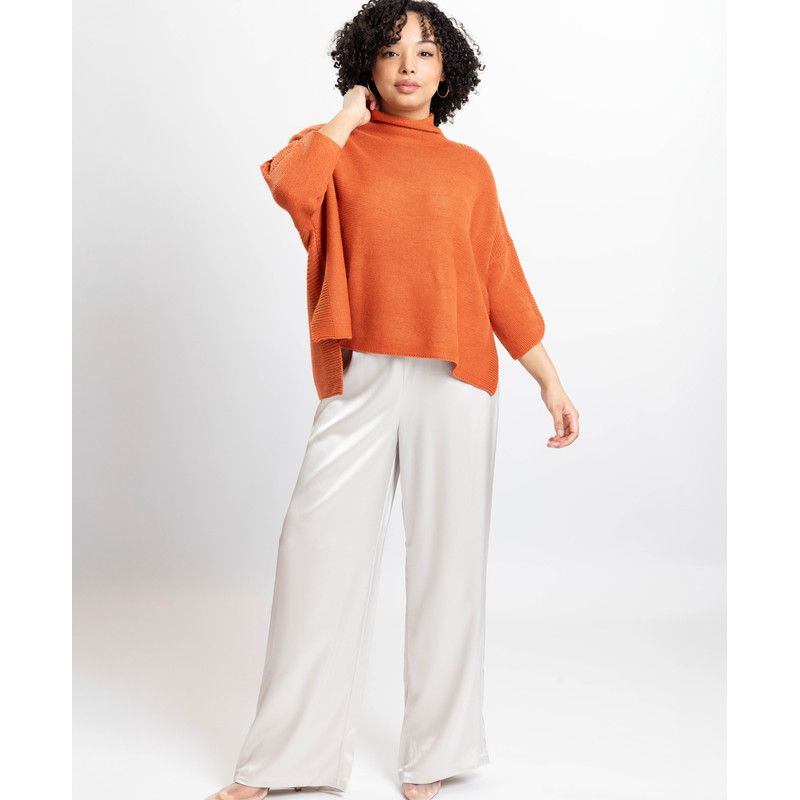 Women's Lori Turtleneck High-Low 3/4-Sleeve Sweater