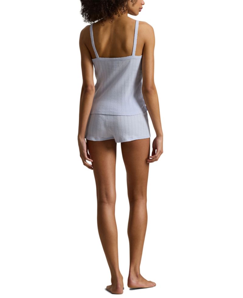 Women's Cotton Cami Top & Shorts, 2-Piece Pajama Set