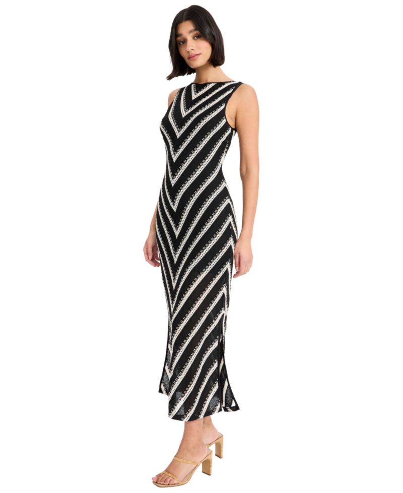 Women's Crochet Sleeveless Midi Dress