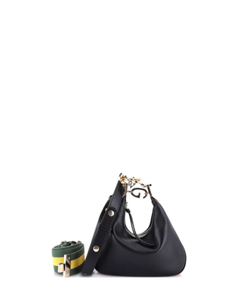 Small Attache Shoulder Bag Leather