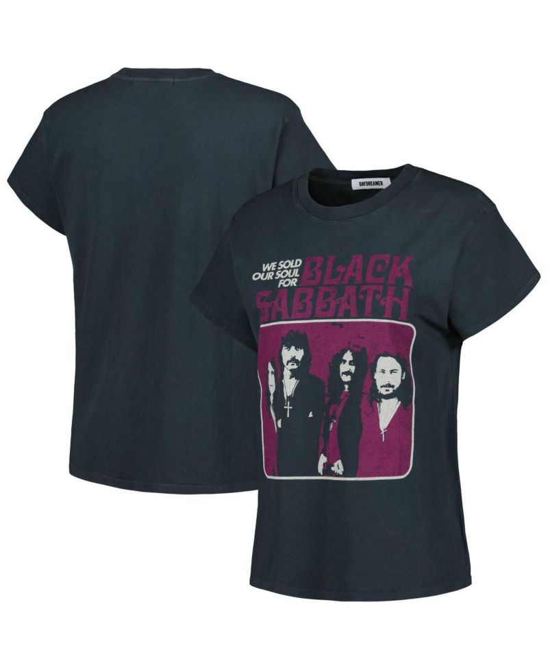 Women's Charcoal Black Sabbath Tour Graphic T-Shirt