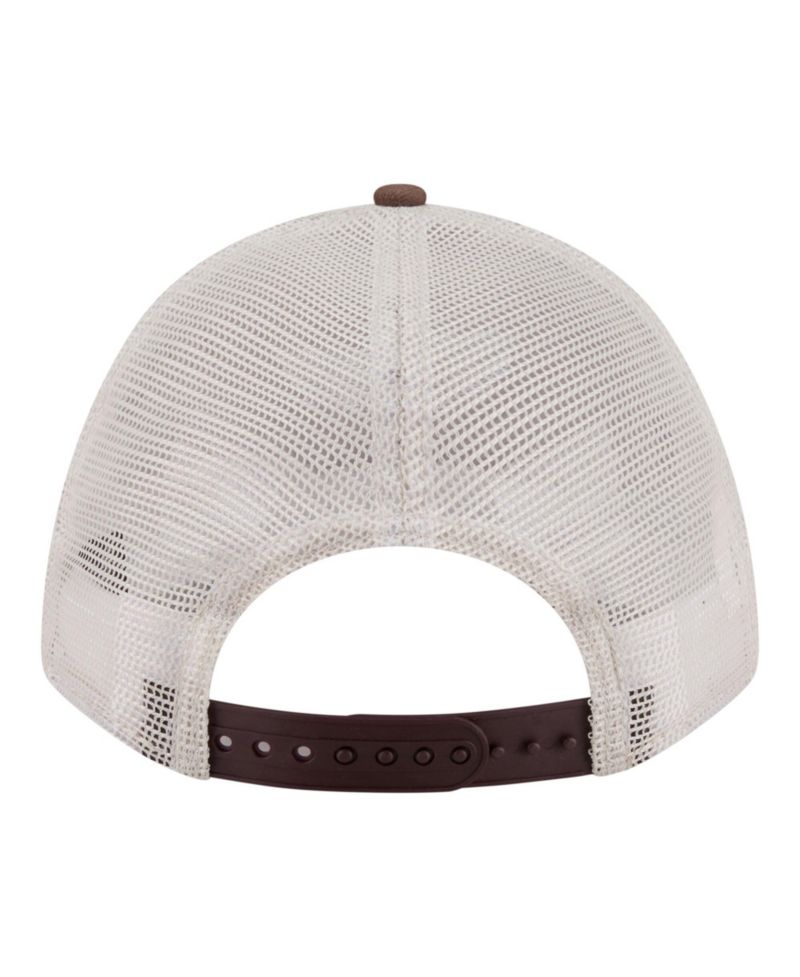 Men's Light Beige/Brown San Diego Padres Frayed M-Crown A-Frame 9FORTY Trucker Adjustable Hat