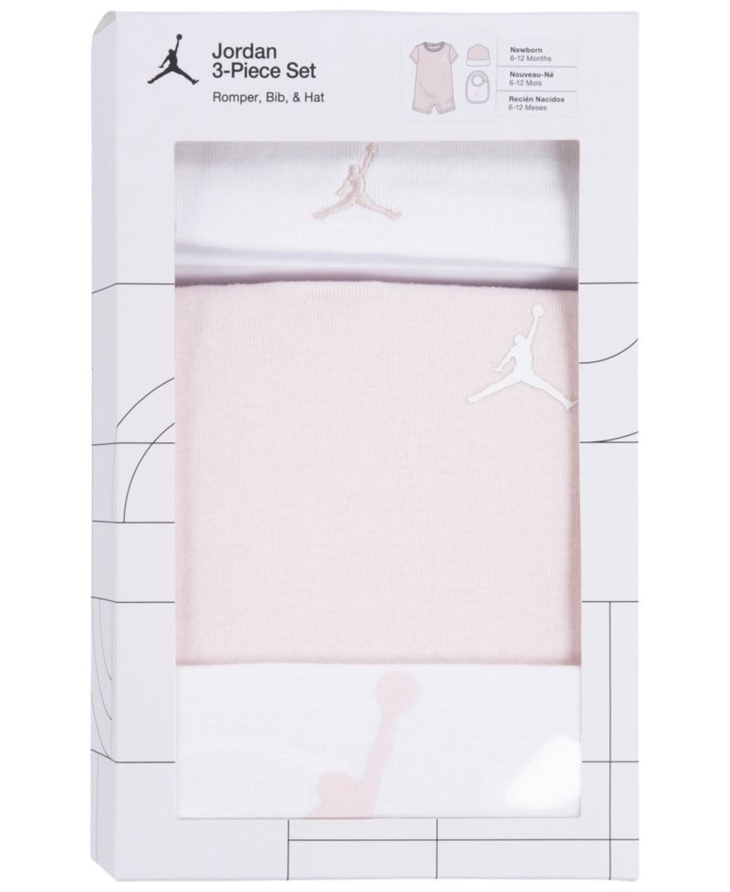 Baby Boys' or Girls' Jumpman Romper, Hat and Bib, 3-Piece Set