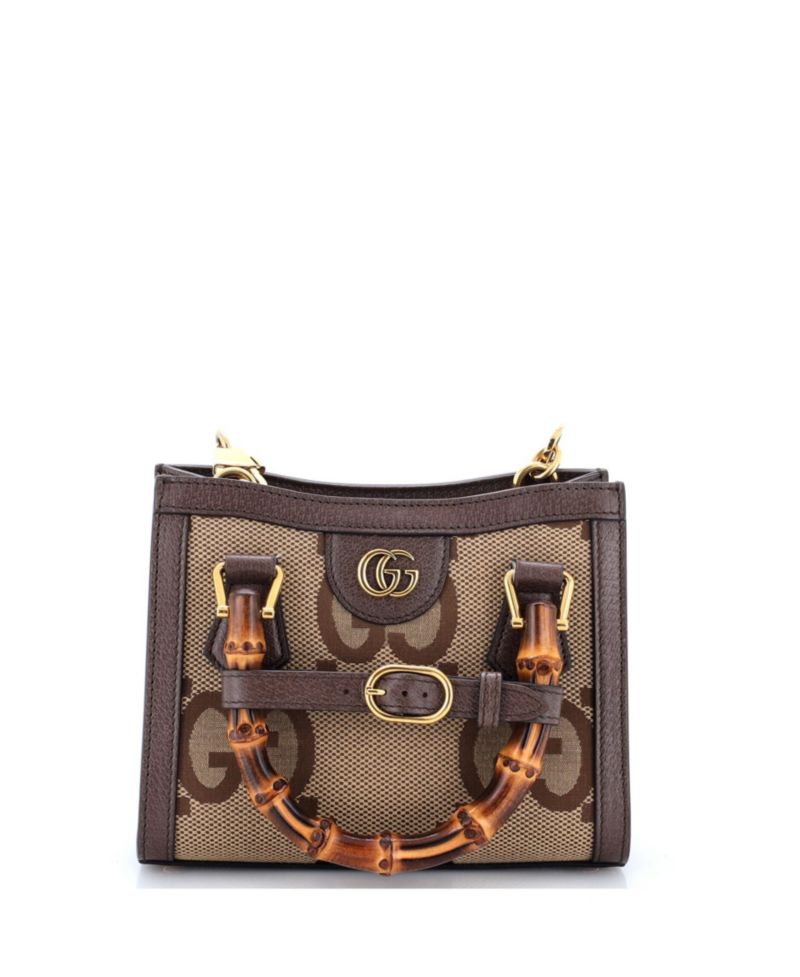 Mini Diana NM Bamboo Handle Tote Jumbo GG Canvas