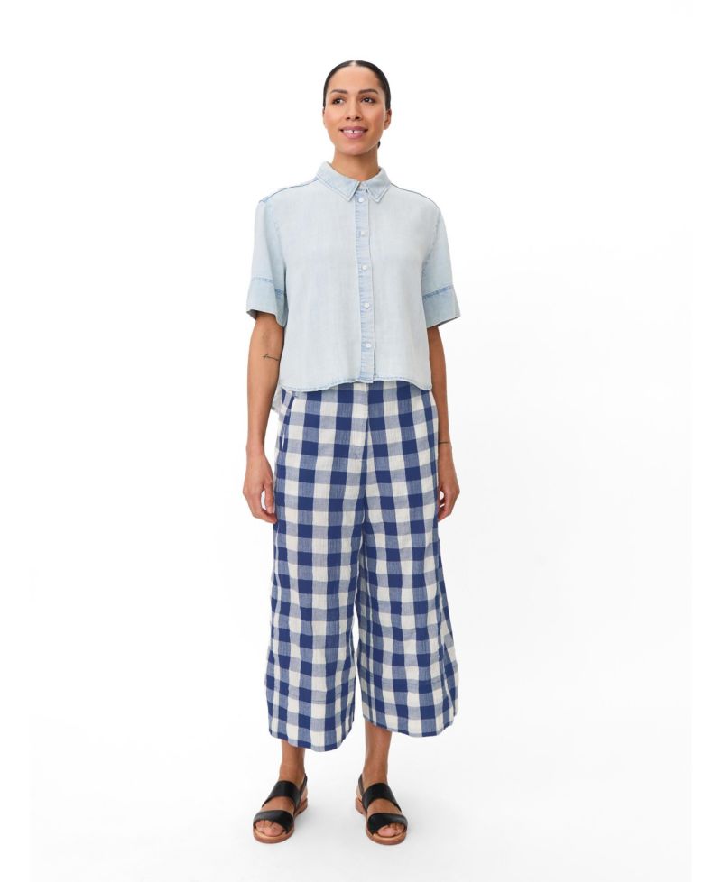 Women's Maportia Gingham Wide-Leg Pants