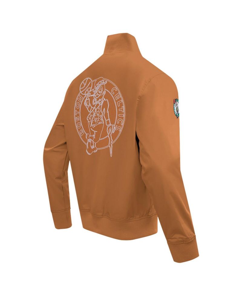 Men's Brown Boston Celtics Paint The City Full-Zip Jacket