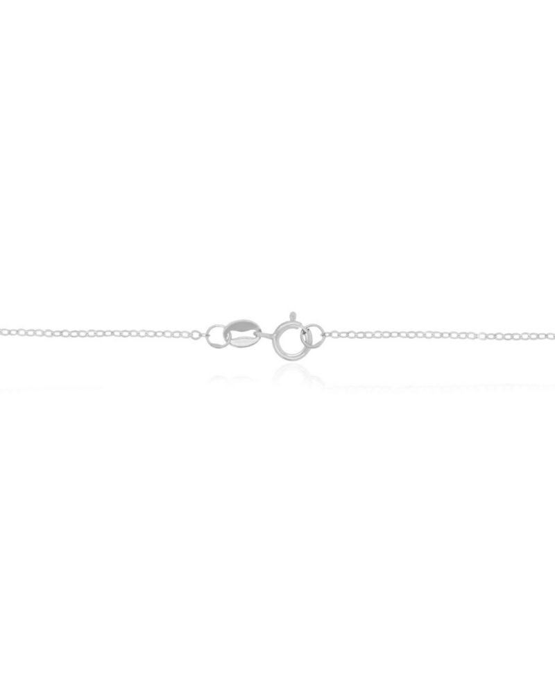 Fluted Single Clover Necklace Sterling Silver