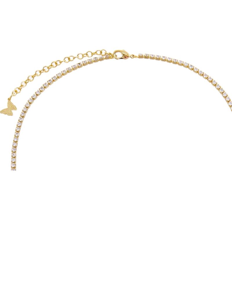 Thin Gold Plated Tennis Choker