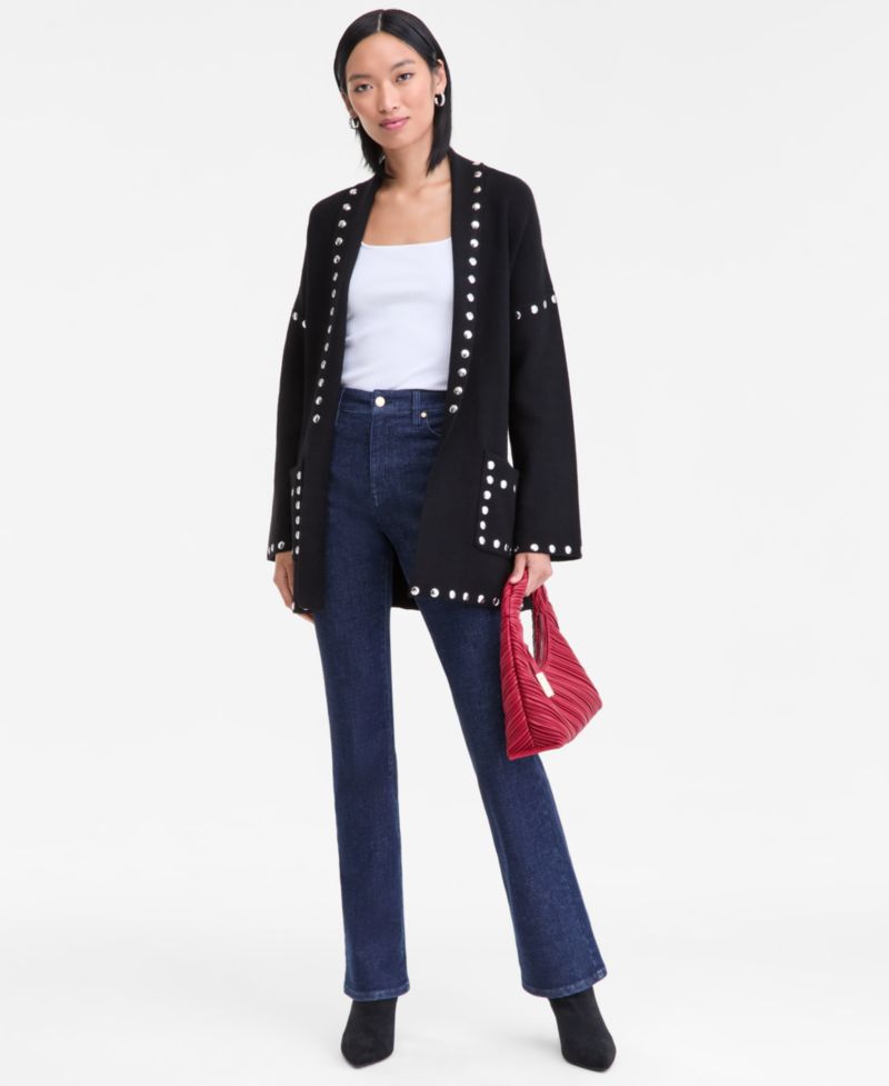 Women's Studded Belted Cardigan