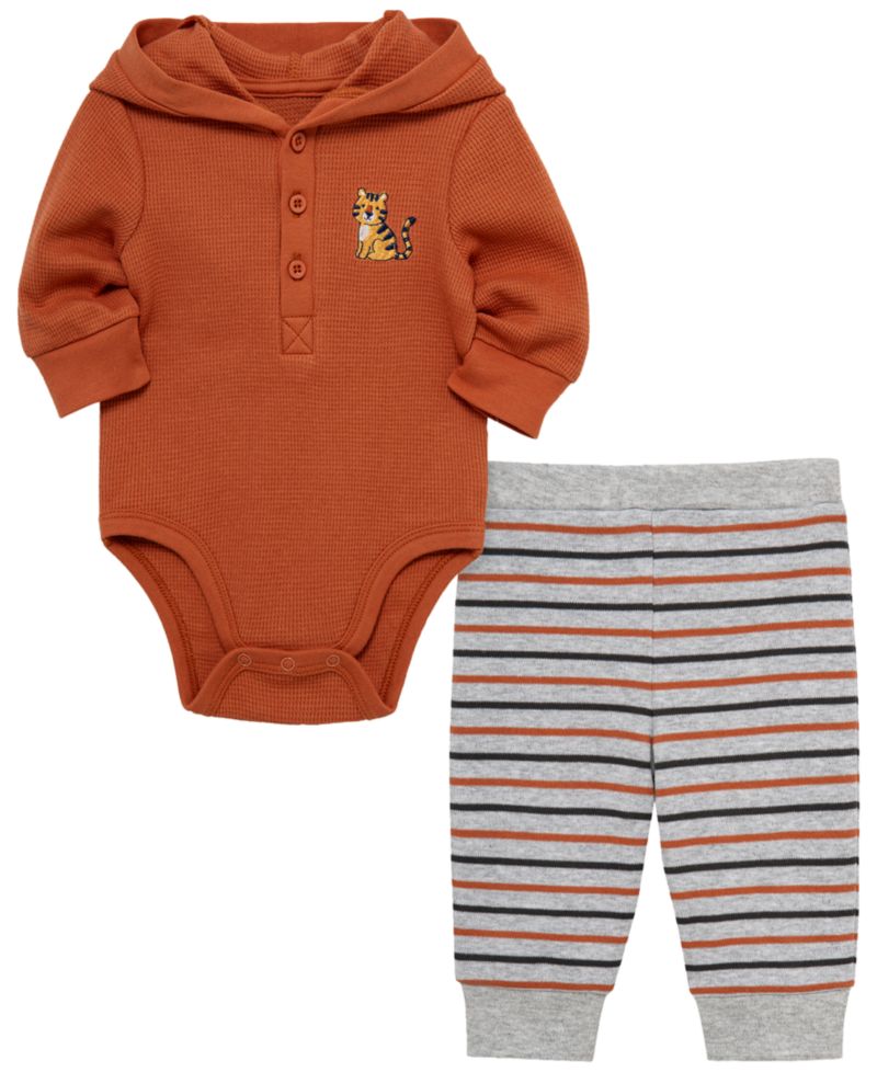 Baby Boys' Tiger Long-Sleeve Bodysuit and Pants, 2-Piece Set