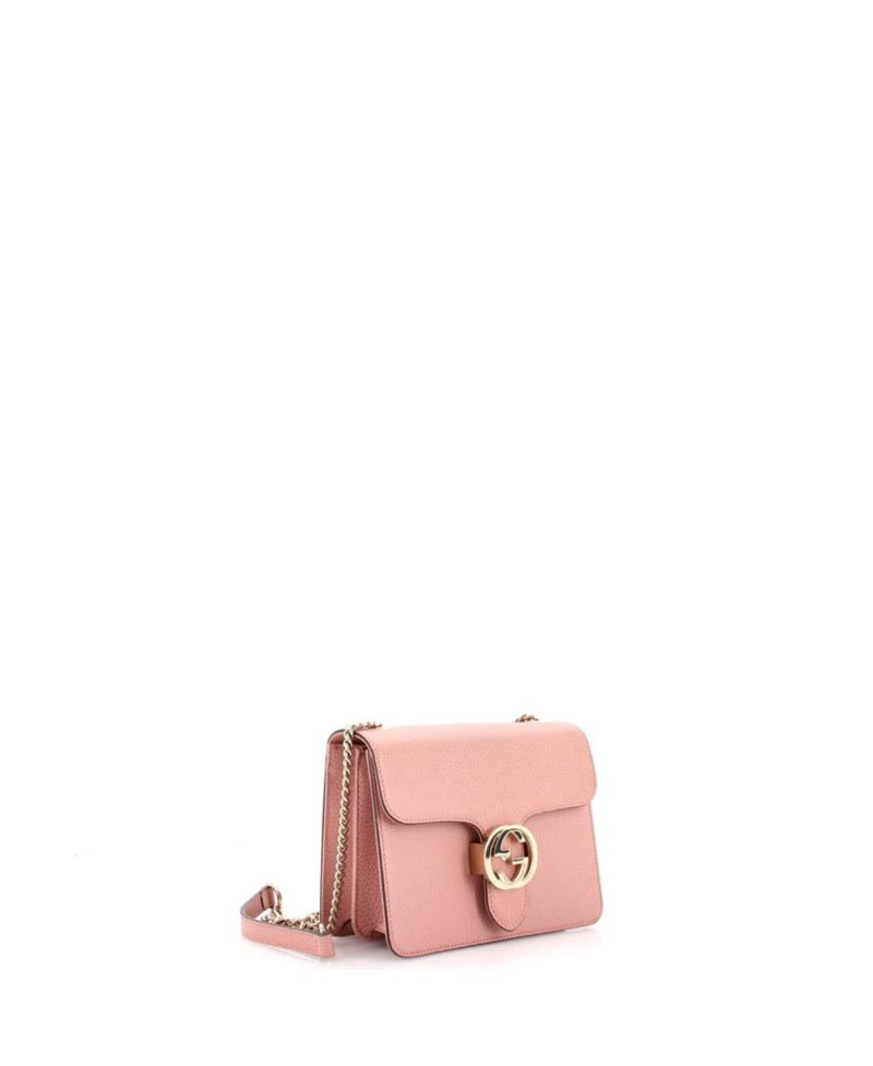 Small Interlocking Shoulder Bag Leather