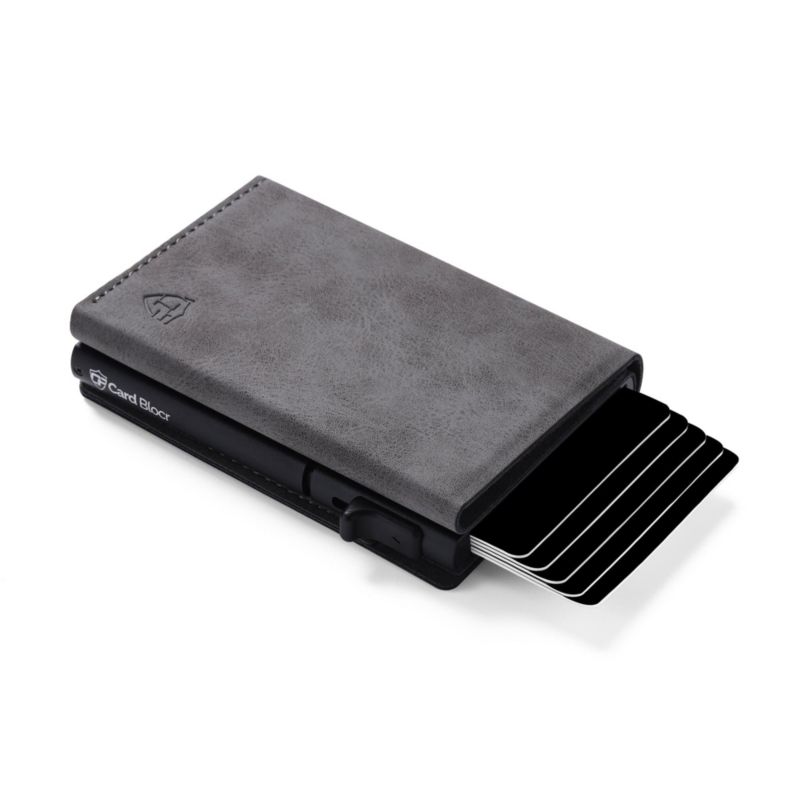 Men's Card Block Wallet RFID Blocking Credit Card Holder PU Leather