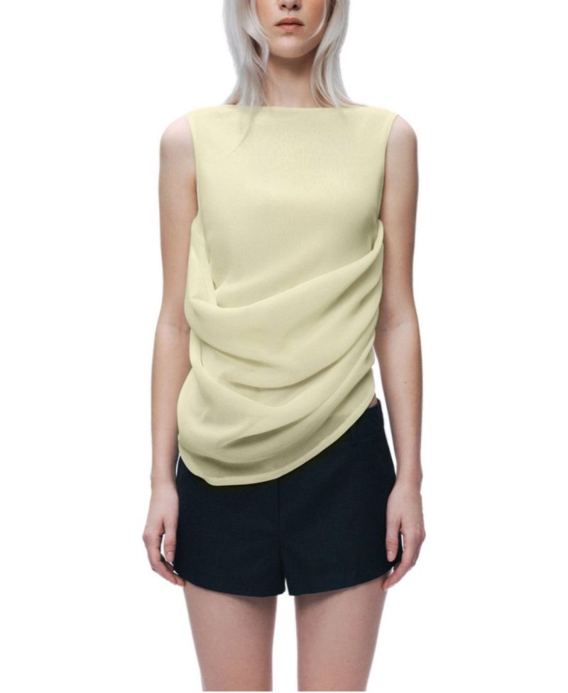 Women's Draped Sleeveless Blouse