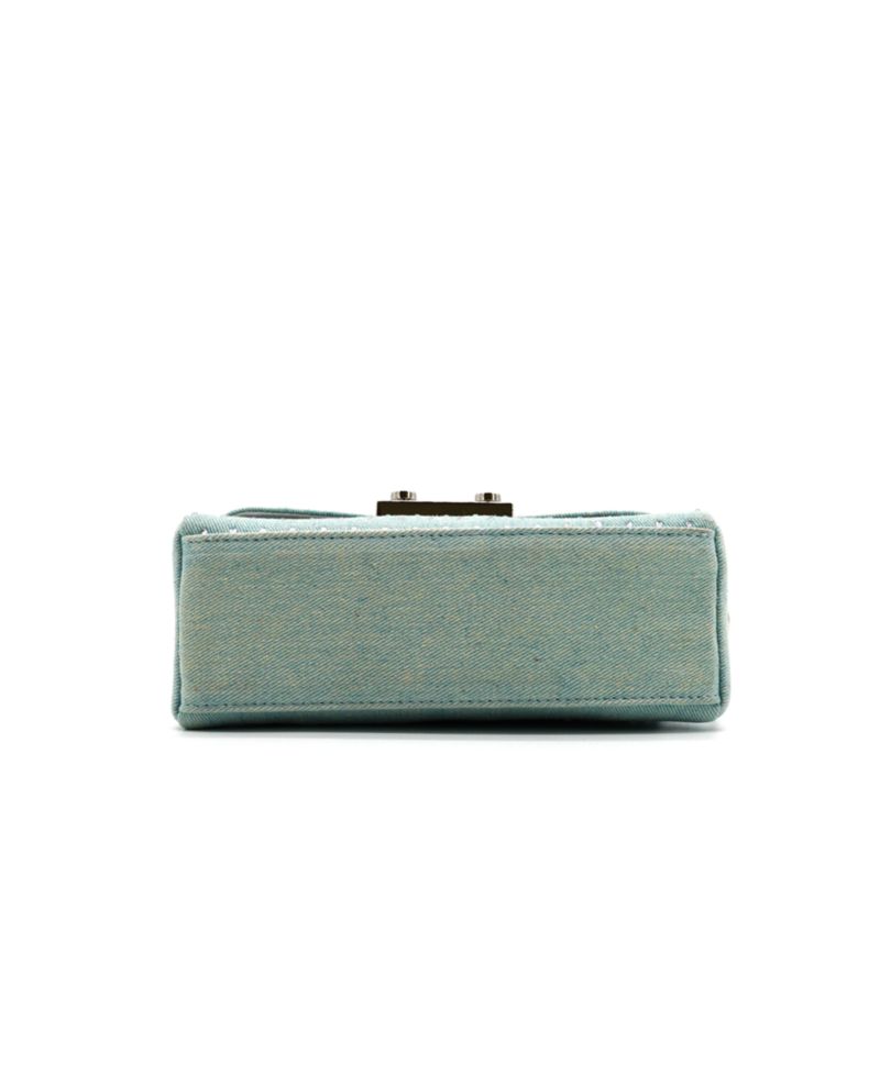 Beagle Studded Denim Crossbody Bag
