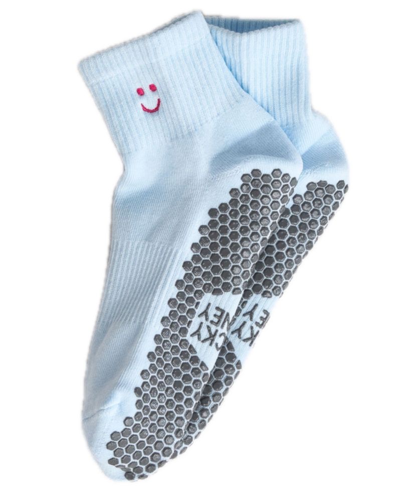 Women's Harlow Grip Embroidered Ankle Patch Crew Socks