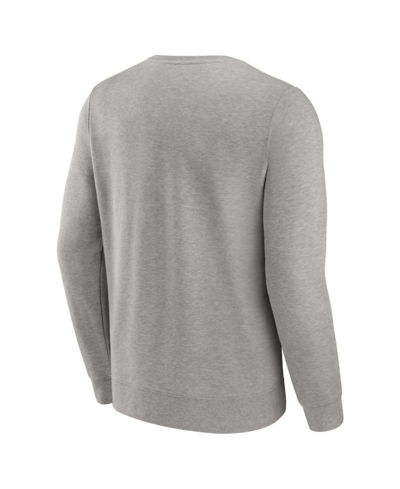 Men's Gray Oklahoma Sooners True Classics Act Fast Fleece Pullover Sweatshirt