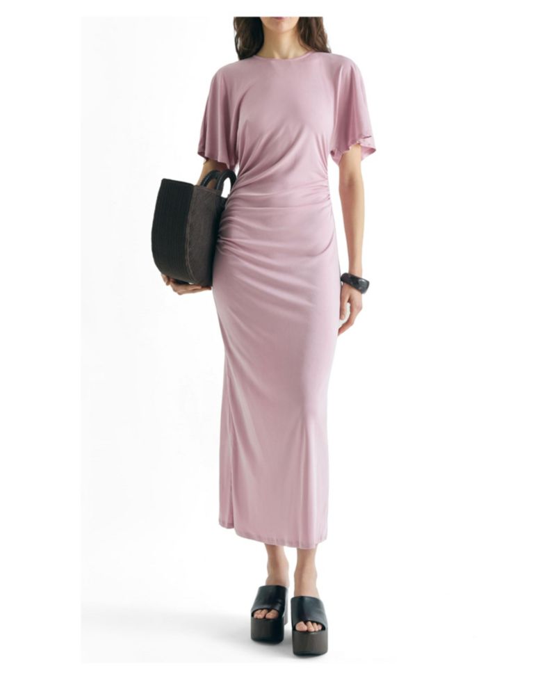 Women's Cupro Dress Gathers