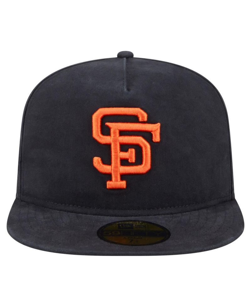 Men's Black San Francisco Giants Championship Side Flag A-Frame 59FIFTY Fitted Hat