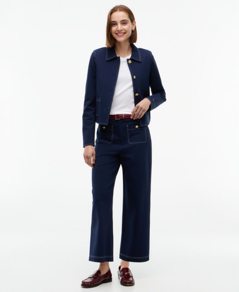 Women's Ponte Top-Stitch Pants