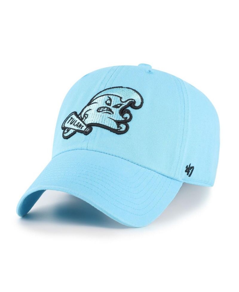 Men's Coastal Blue Tulane Green Wave Clean Up Adjustable Hat