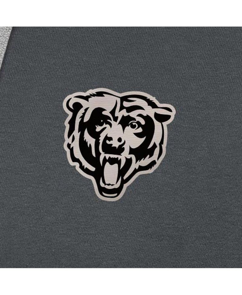 Men's Charcoal Chicago Bears Brushed Carbon Victory Pullover Hoodie
