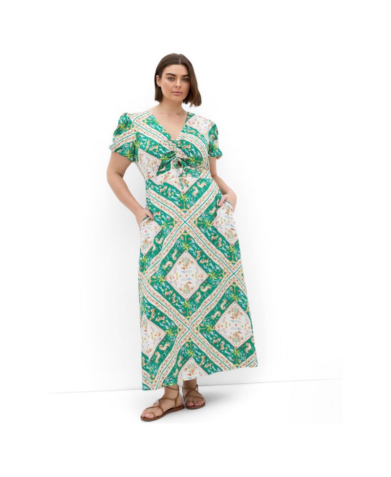 Women's Plus Size Aliya Ditsy Print Maxi Dress