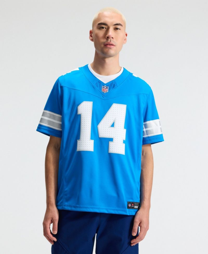 Men's Amon-Ra St. Brown Blue Detroit Lions Vapor F.U.S.E. Stitched Limited Jersey