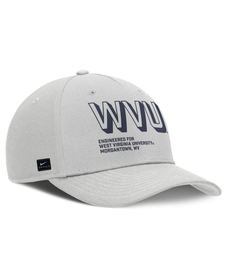 Men's Gray West Virginia Mountaineers 2025 Sideline Dust Pinched Rise Adjustable Hat