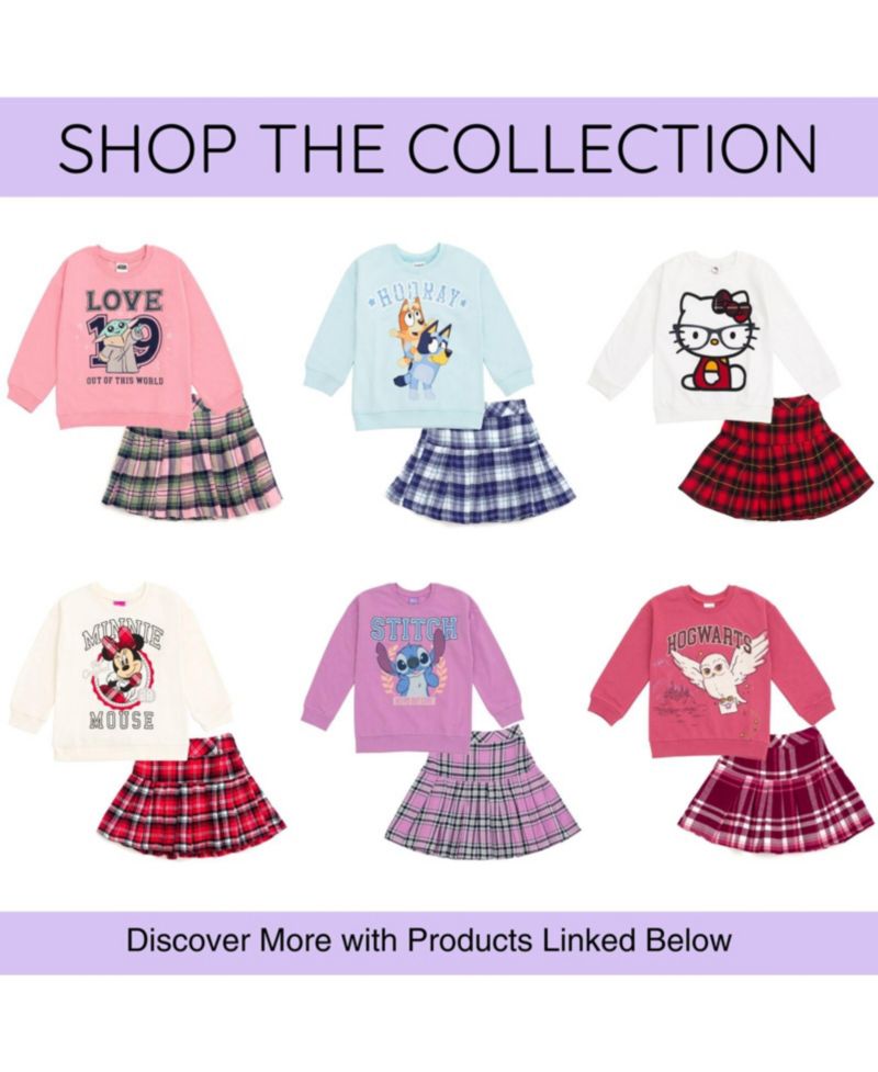 Girls Hedwig Fleece Sweatshirt and Pleated Skirt to (4 - 14-16)