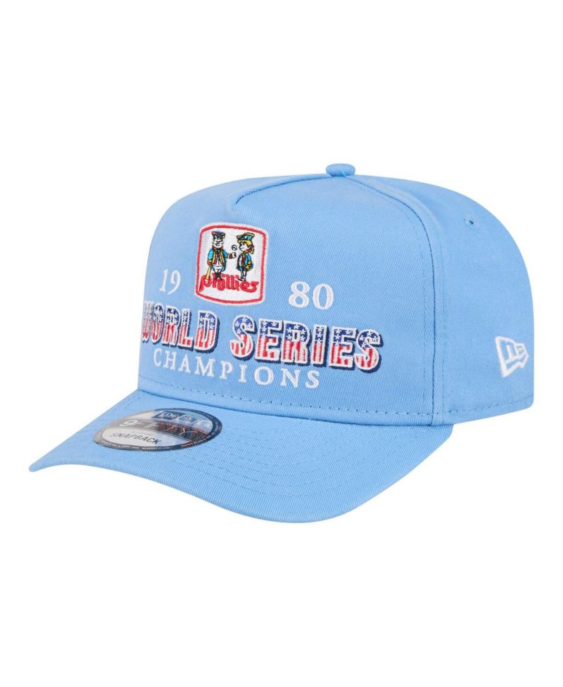 Men's Light Blue Philadelphia Phillies 1980 World Series Champions Throwback 9FIFTY A-Frame Snapback Hat