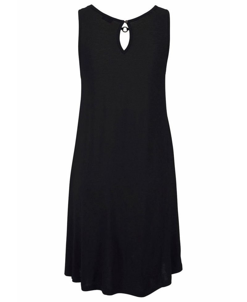 Women's Sleeveless A-Line Keyhole Neckline Dress
