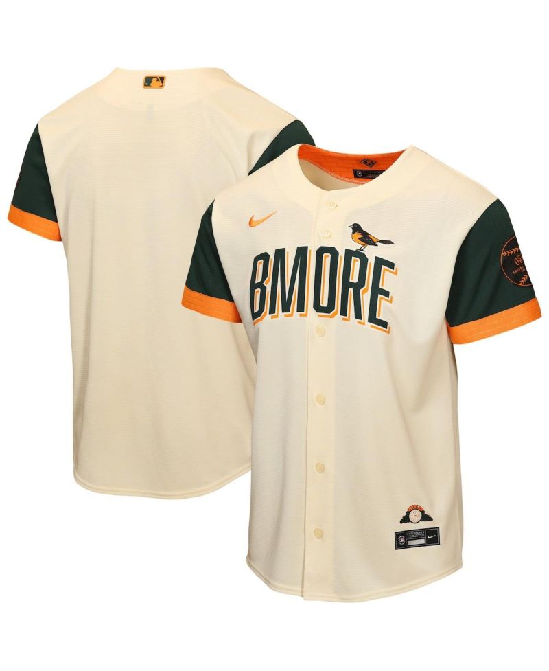 Big Boys and Girls Cream Baltimore Orioles 2026 City Connect Stadium Jersey