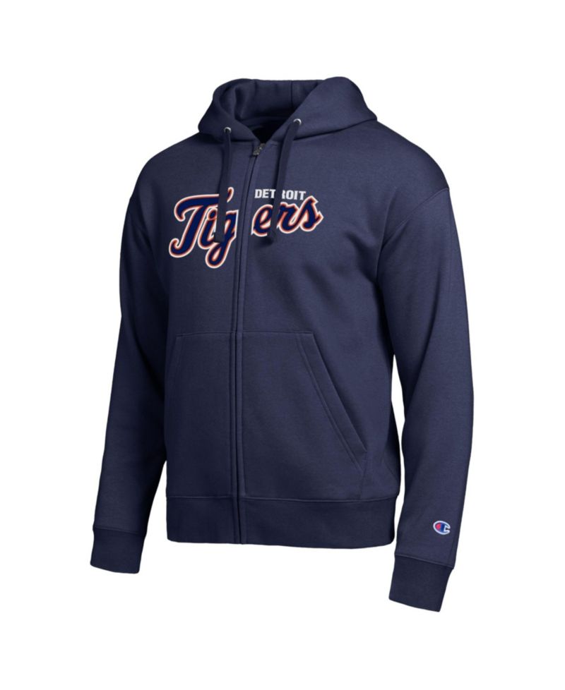 Men's Detroit Tigers Navy All-Star Wordmark Full-Zip Hoodie