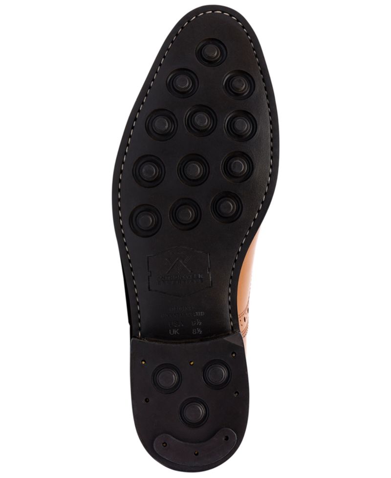 Men's Ford Quarter Brogue Oxford Leather Sole Dress Shoe
