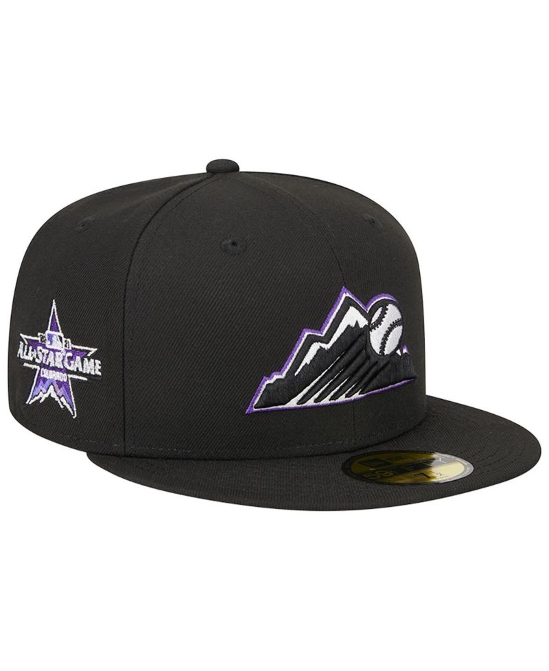 Men's Black Colorado Rockies 2021 MLB All-Star Game Team Color 59FIFTY Fitted Hat