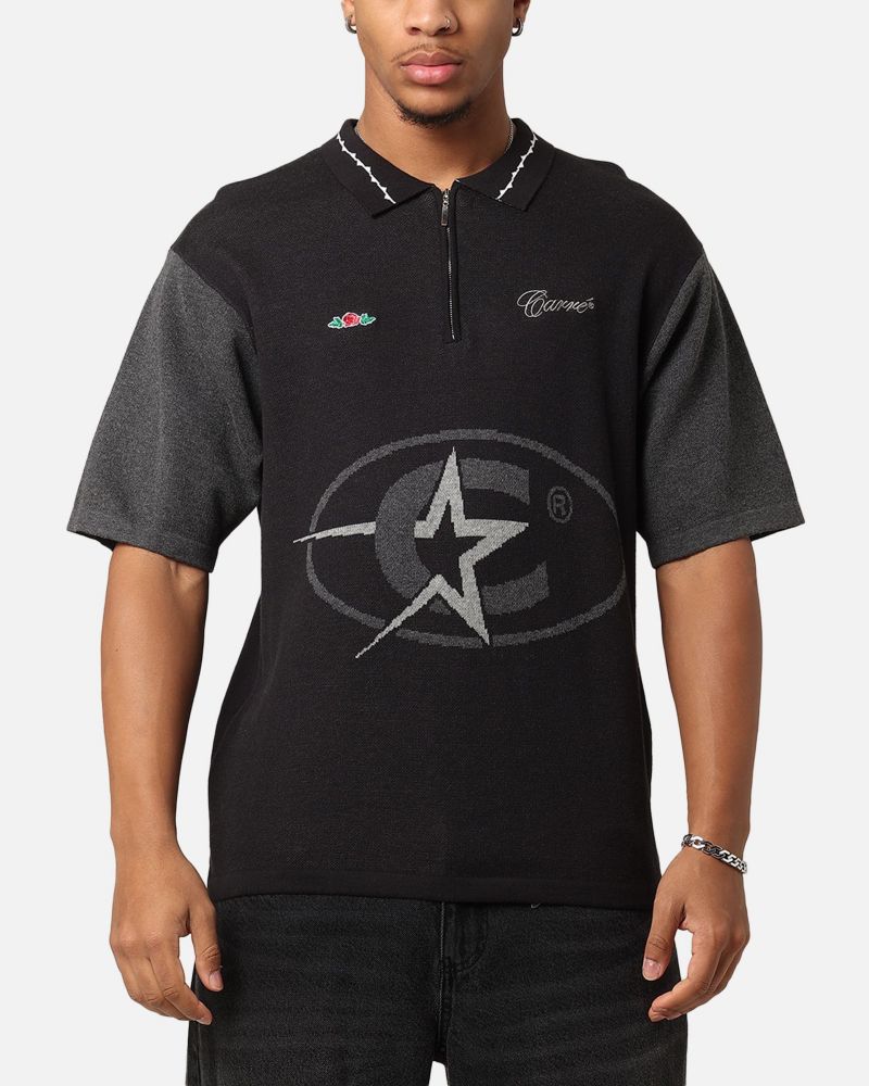 Men's C-Superstar Knitted Polo Shirt, Black, XXLarge