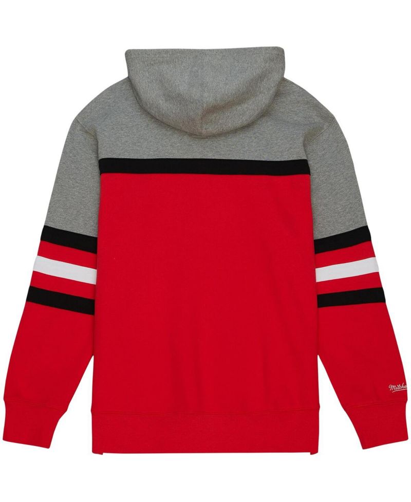 Men's Red, Gray Carolina Hurricanes Head Coach Pullover Hoodie