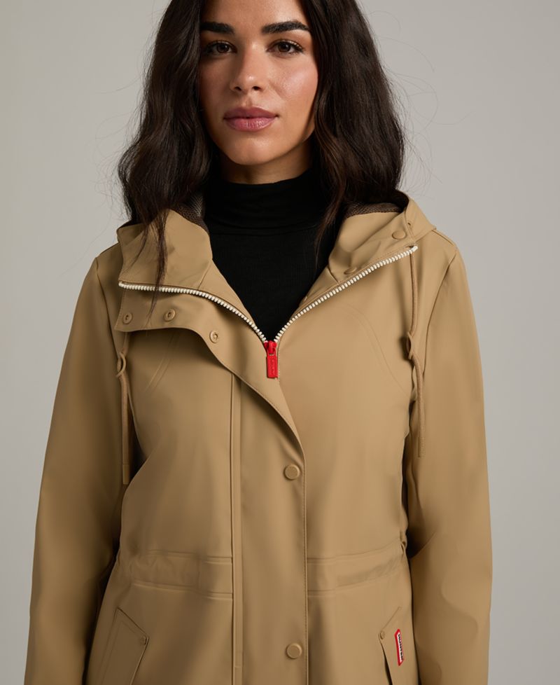 Women's Darcy Hooded Long Rubberized Anorak Coat