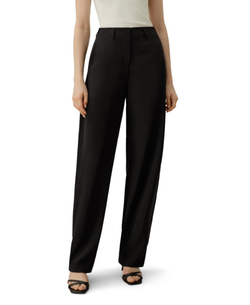 Women's Curved Seam Silk Crepe Pants