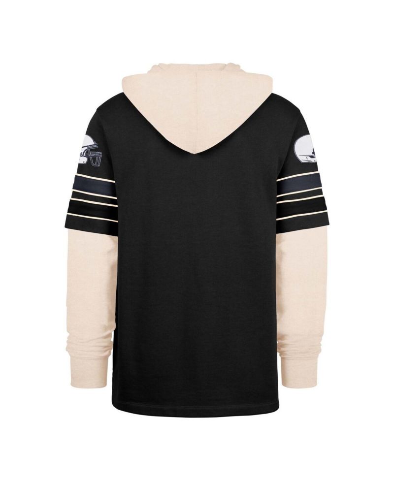 Men's Black Penn State Nittany Lions Split Zone Cornerback Lacer Pullover Hoodie