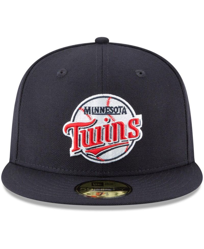 Men's Navy Minnesota Twins Cooperstown Collection Wool 59FIFTY Fitted Hat