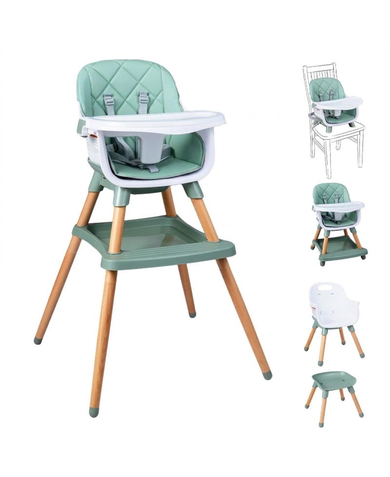 9-in-1 Convertible Baby High Chair with Adjustable Double Tray