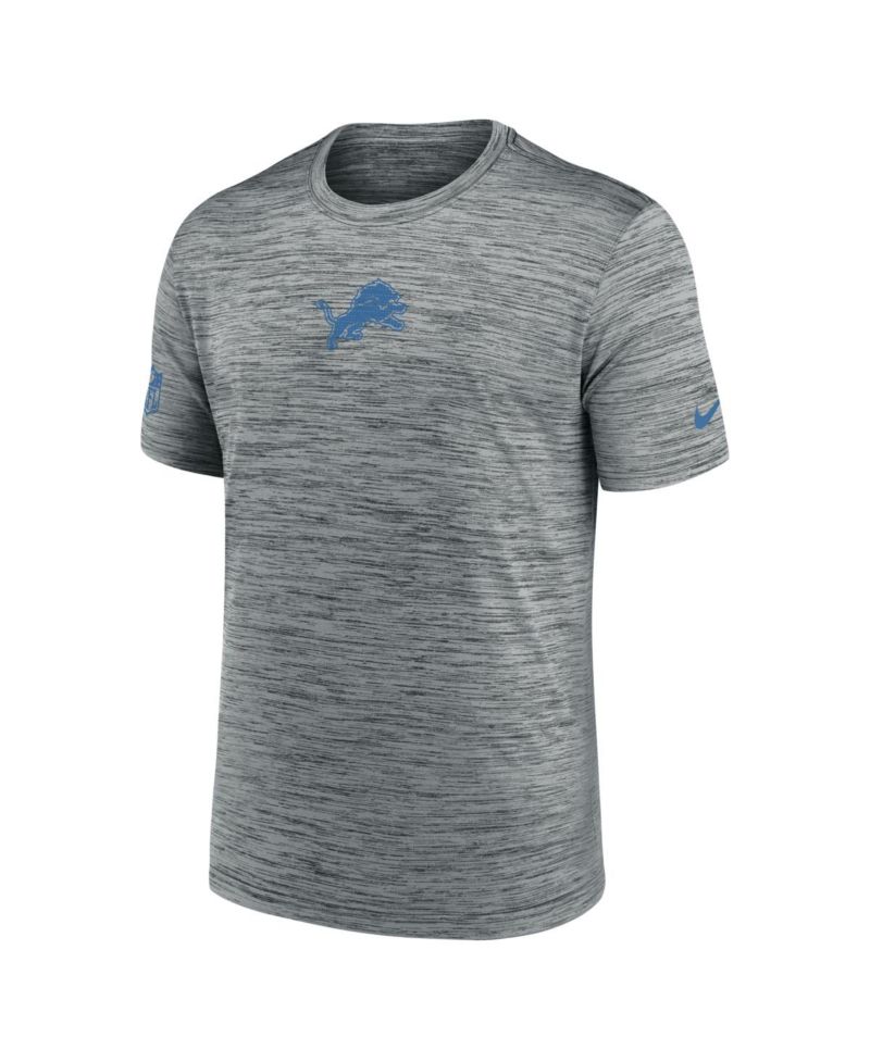 Men's Gray Detroit Lions Big & Tall Sideline Velocity Performance T-Shirt