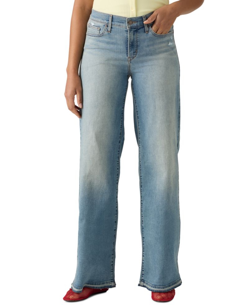 Plus Size Mid Rise 318 Shaping Wide-Leg Jeans