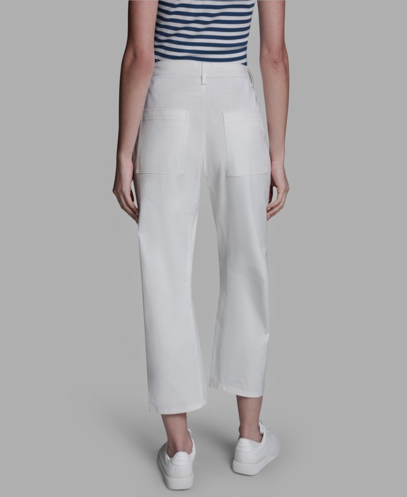 Women's Mid-Rise Pocket Detail Barrel Pants