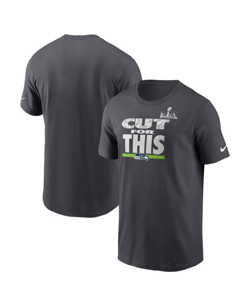 Men's Anthracite Seattle Seahawks Super Bowl LX Champions Pickoff Move Parade T-Shirt